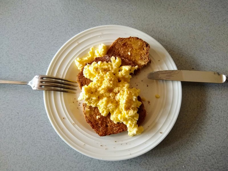 Microwaved Scrambled Eggs